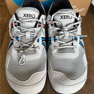 Gray and Blue Sneakers Lightweight Mesh